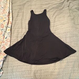 Altar’d State Black Sleeveless High-Neck Athletic Dress
